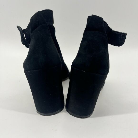 Gabriella Michael‎ Women's Black Suede High Vamp Buckle Sandal 39/8.5 - Picture 6 of 9